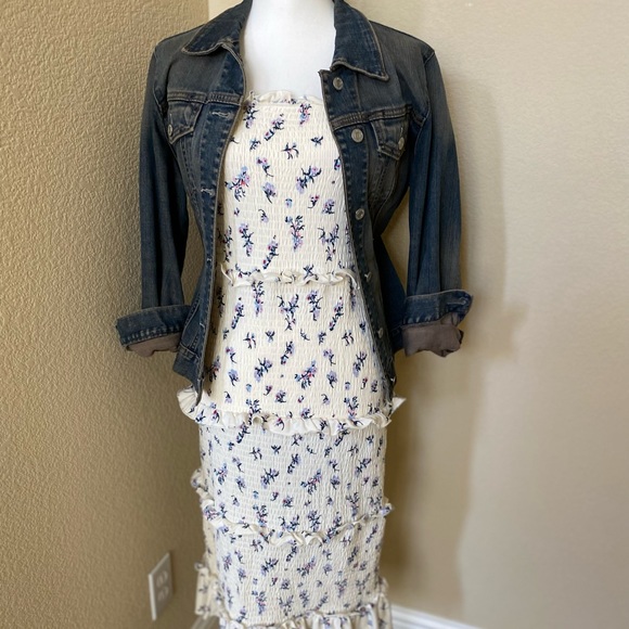 NWOT No Boundaries Smocked Flower Print Sundress - Picture 1 of 4